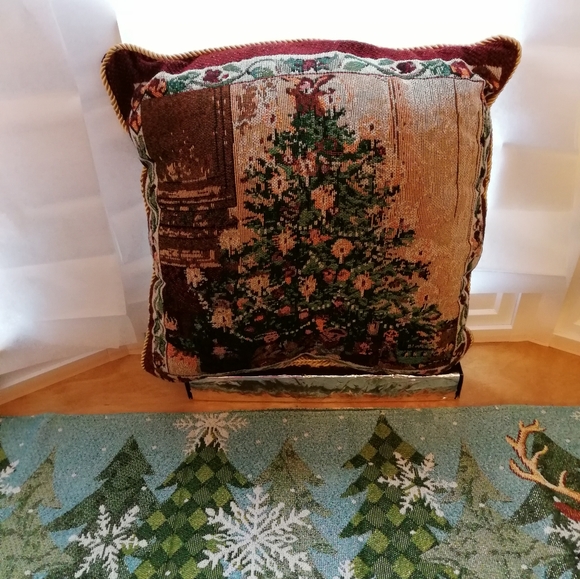Holiday Accent Pillow, Decorated Tree - Picture 2 of 6